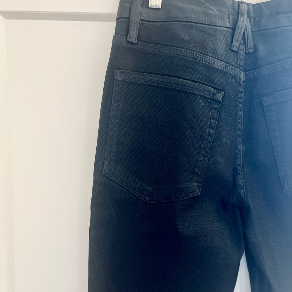 GOOD AMERICAN Good Leg classic coated high waist straight leg jean - Picture 5 of 5